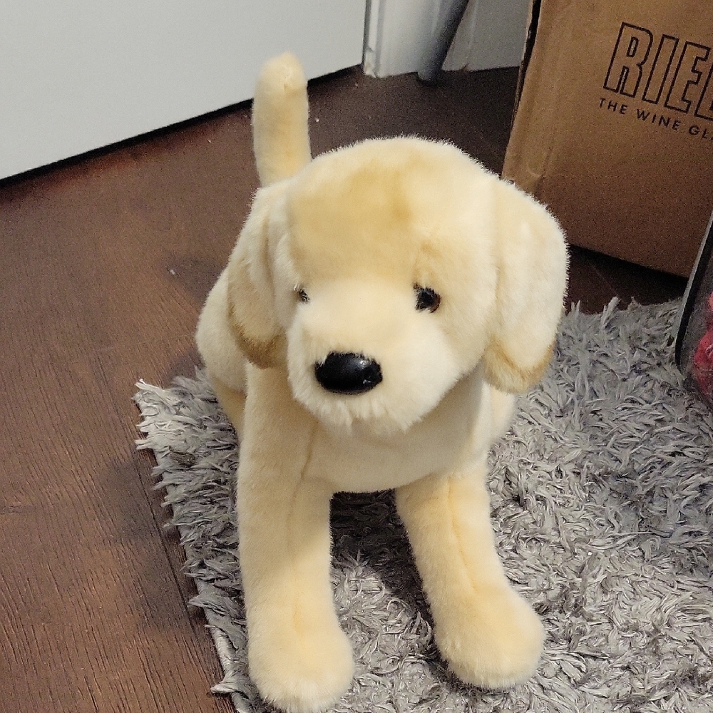 Bass Cream Plush Dog Toy